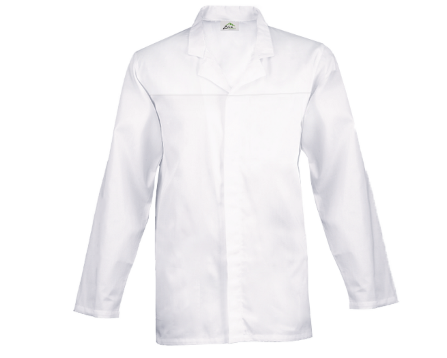 Zion BW Light HACCP Lab Jacket L/S (con. press studs) - White