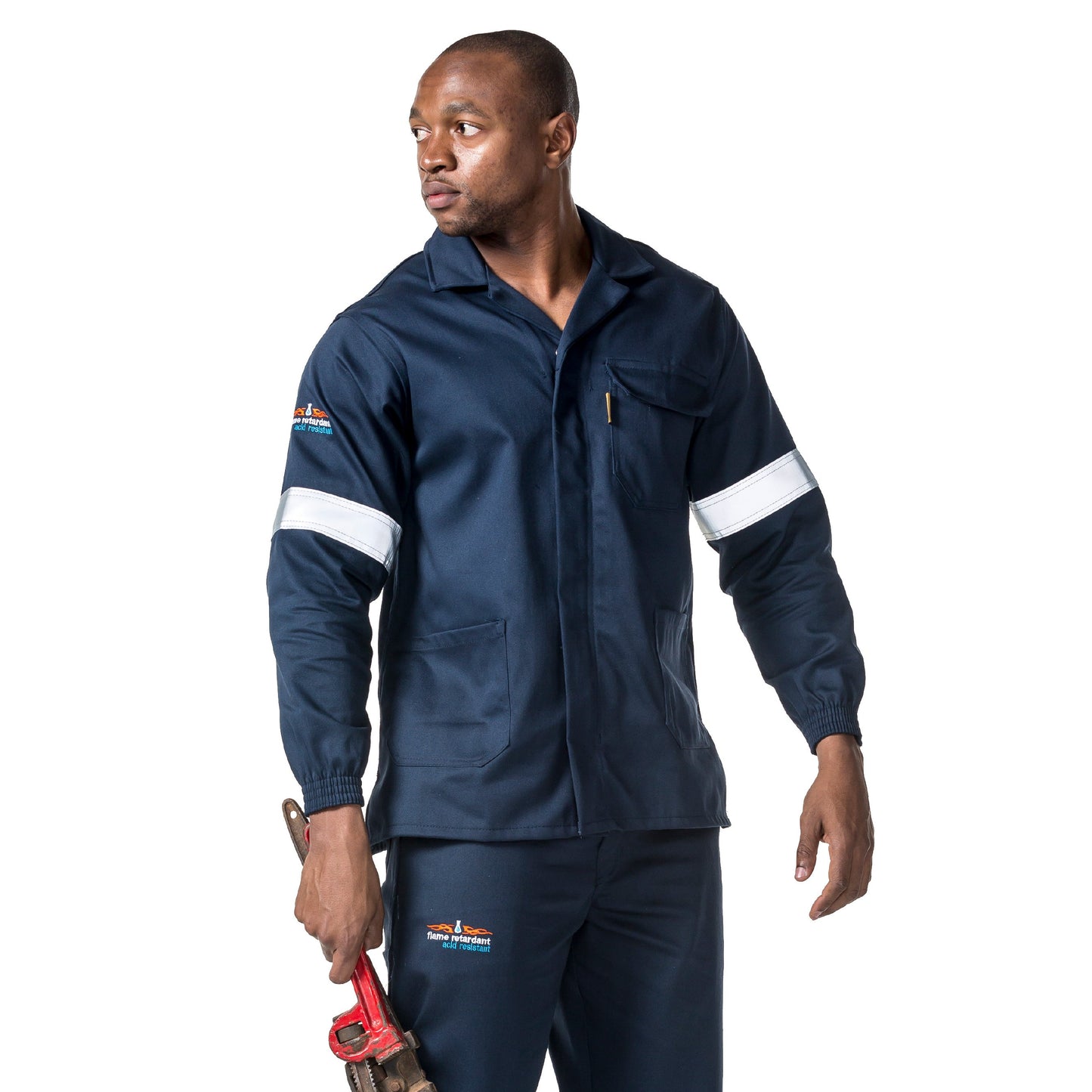 Dromex D59 Flame & Acid Reflective Jacket Navy