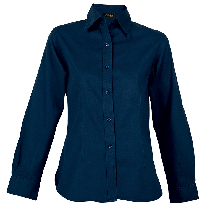 Barron Ladies Brushed Cotton Twill Blouse Long Sleeve (LLL-TWILL)
