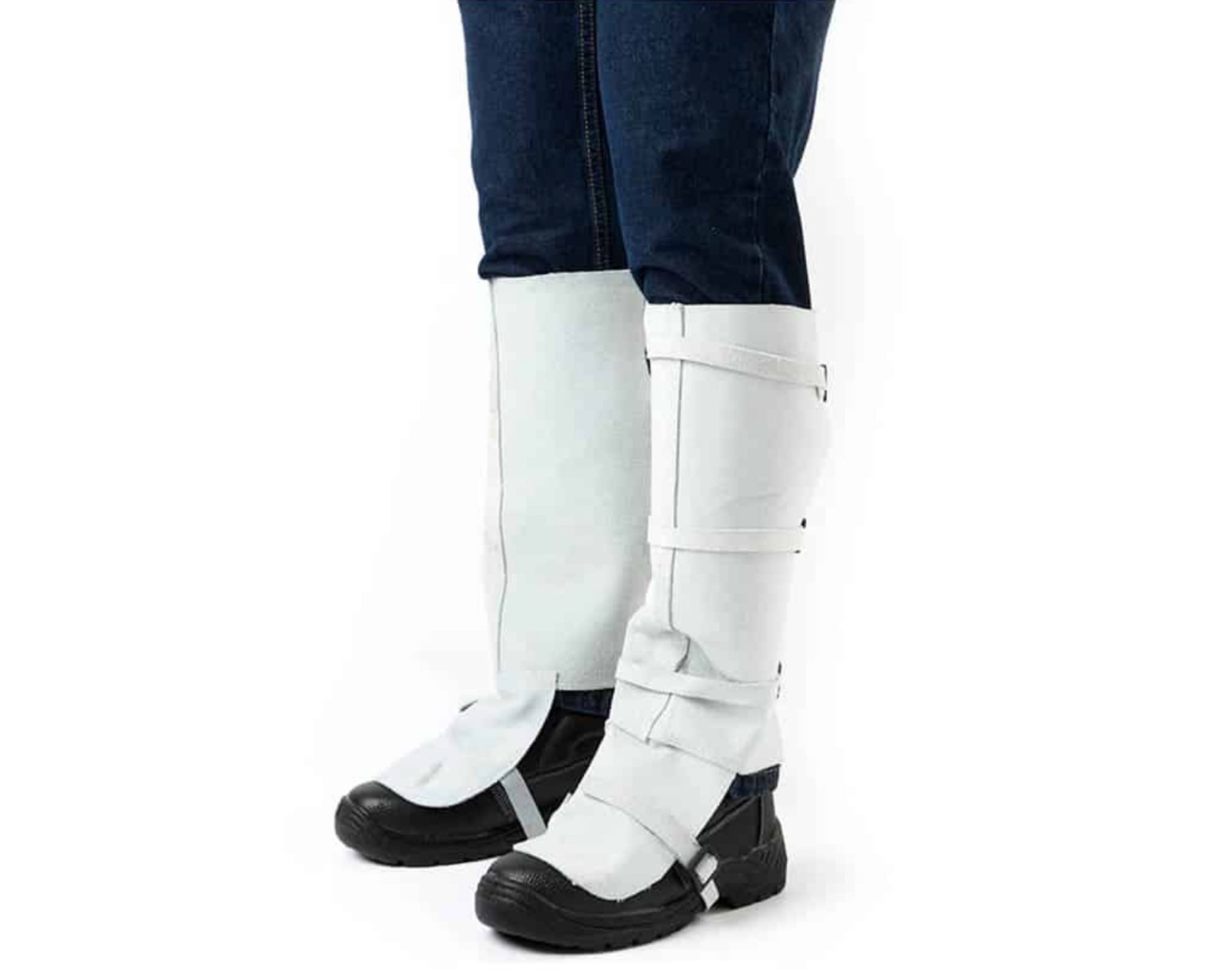 Dromex DH Quality Leather Knee Length Spat (DH SPAT KNEE) - White