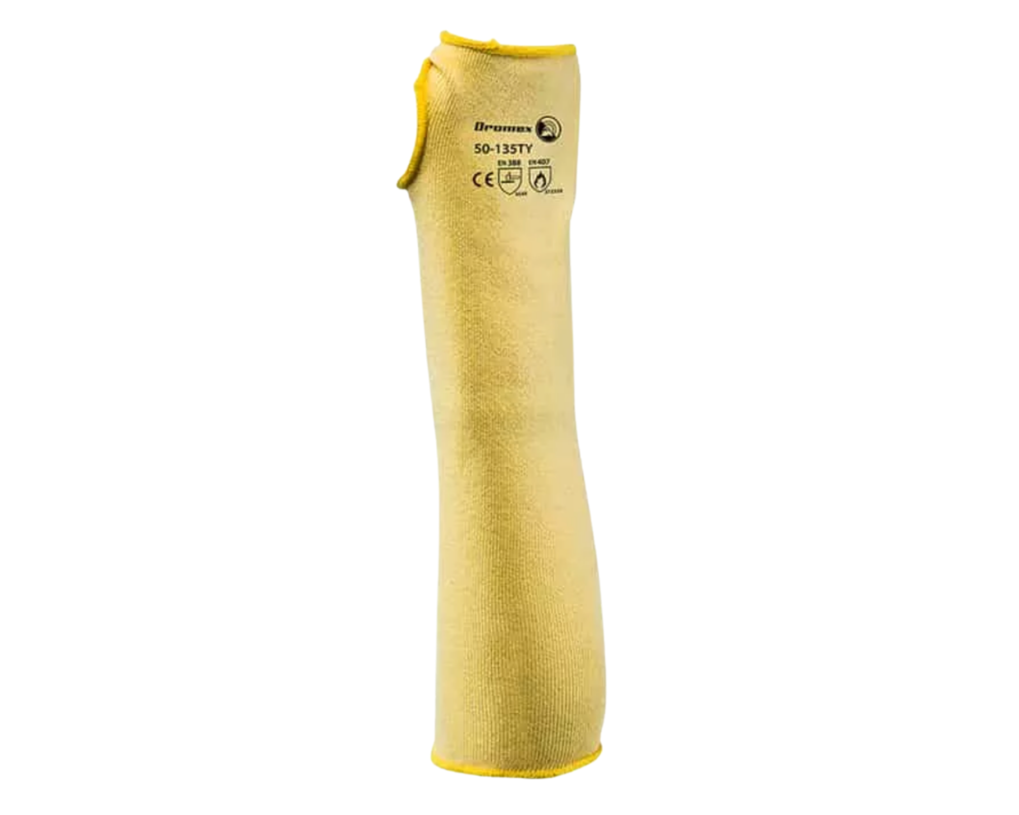 Dromex Taeki5 Heat & Cut Resistant Sleeve 35cm with Thumb Hole (50-135TY) - Yellow