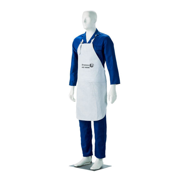 Dromex Ace Leather Welders Apron One Piece (ACE ONE 60x90) 60x90cm White