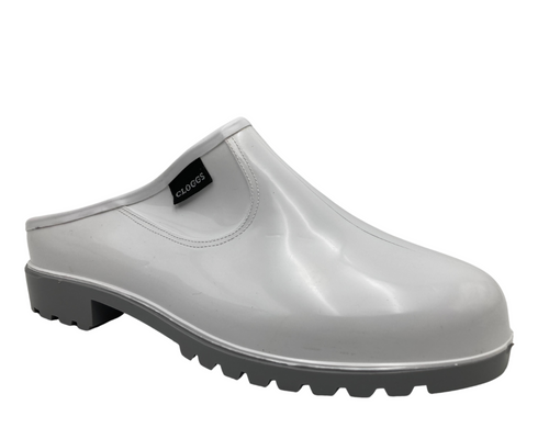 Neptun Marina Clog Oil & Acid Resistant Sole (MWG25CLG) White/Grey