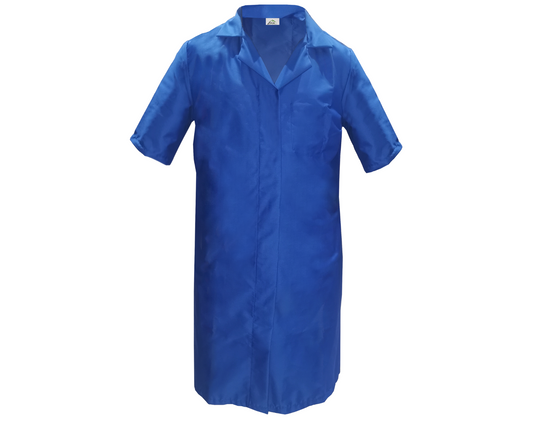 Zion BW Light HACCP Smock S/S (con. press-studs)